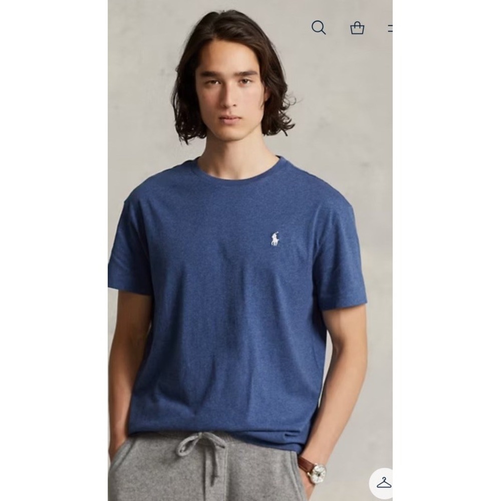 Polo Ralph Lauren‎ Men's Short Sleeve Jersey Crewneck T-shirt Large 100% Cotton